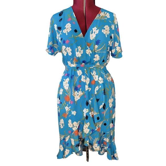 J. Crew Mercantile Ruffle Wrap Midi Hi-Lo Floral Dress (Size S) - Picture 1 of 8